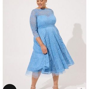 Torrid blue lace dress NWT. Will consider all offers.